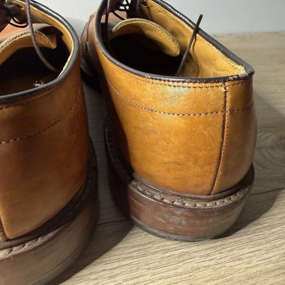 Allen Edmonds Hillcrest Brown Bicycle Toe Oxford Derby‎ Dress Shoes Mens Size 11